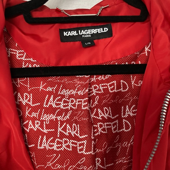 Red Karl Lagerfeld Windbreaker/Rain jacket - Picture 3 of 5